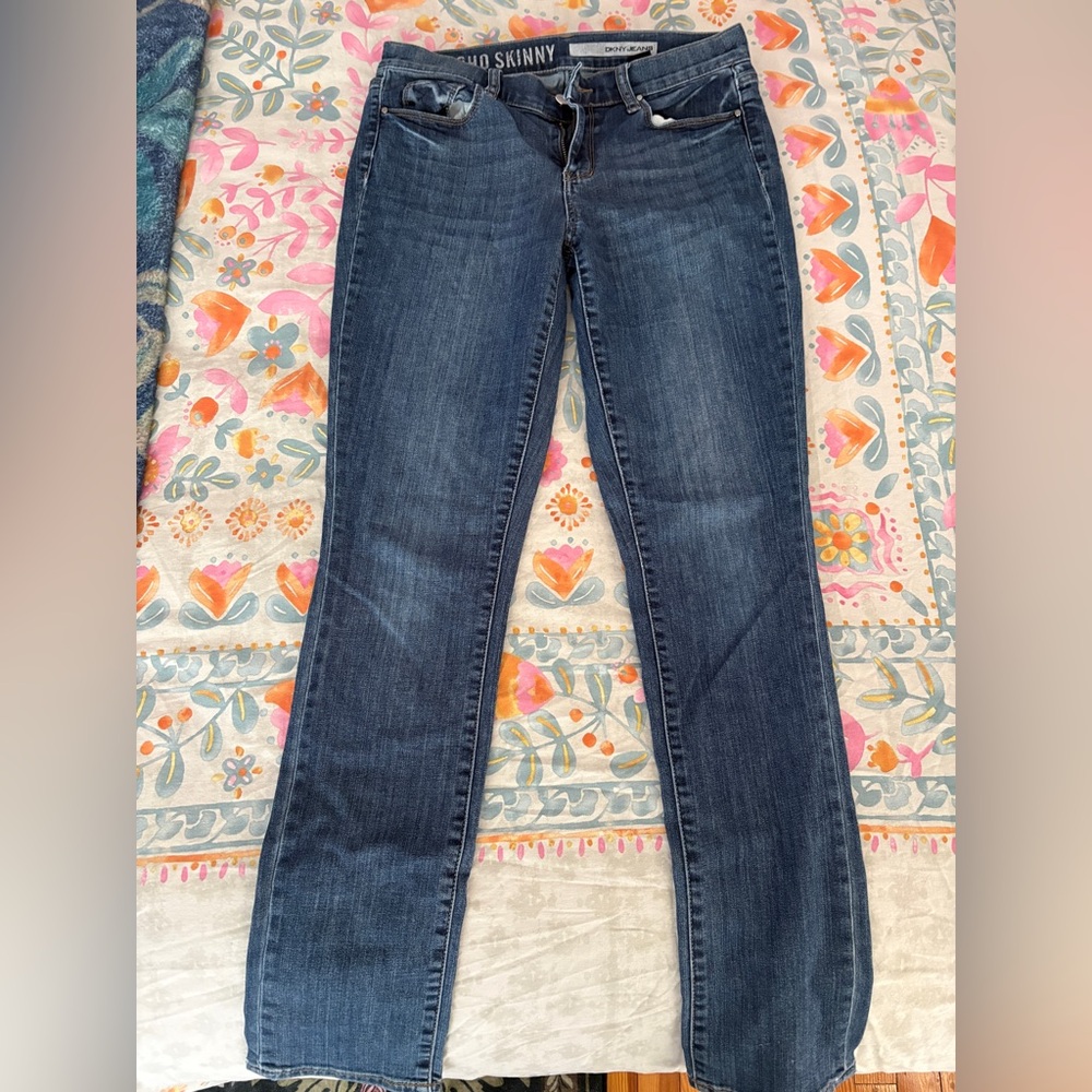 DKNY Women's Skinny Jeans in Classic Dark Blue